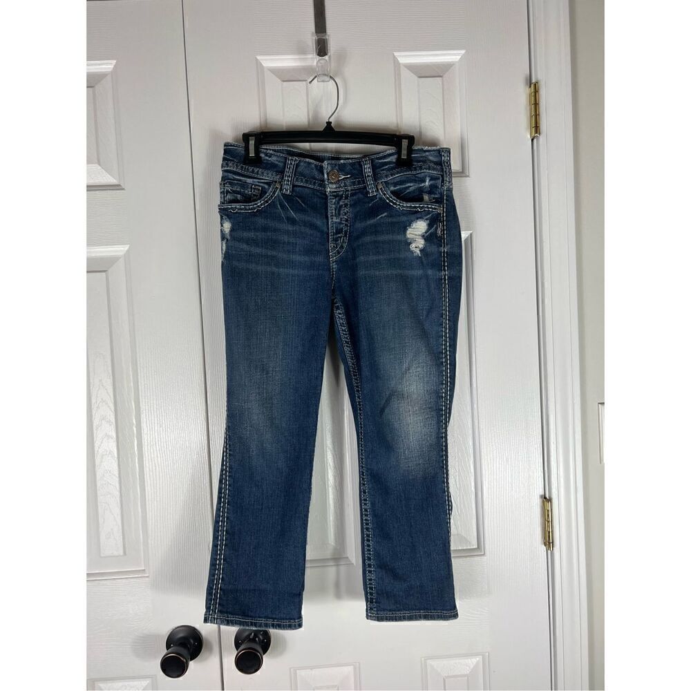 Silver Suki Womens Capri Jean Size 32/22.5